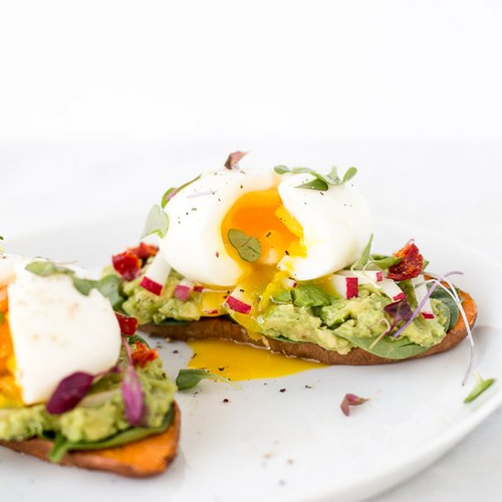 Sweet Potato Avocado Toast w/ Egg