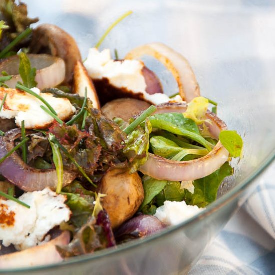 Salad with Mushrooms & Onions