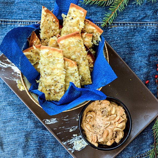 Garlic Pizza Sticks With Figs Dip