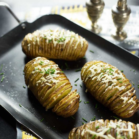 Cheesy Hasselback Potatoes