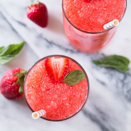 Strawberry Basil Frozen Daiquiris