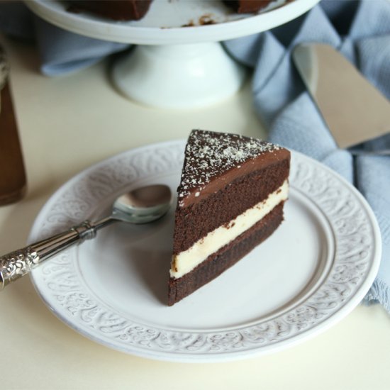 Chocolate Boston Cream Cake