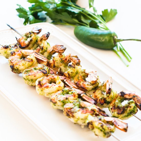 Chimichurri Shrimp Kabobs