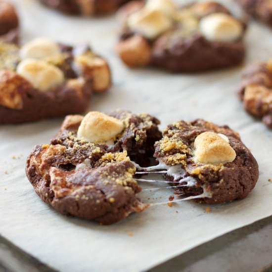 Double Chocolate S’Mores Cookies