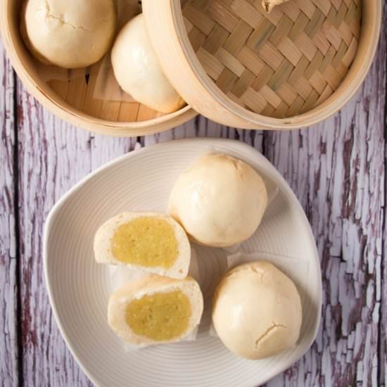 Chinese Steamed Custard Buns