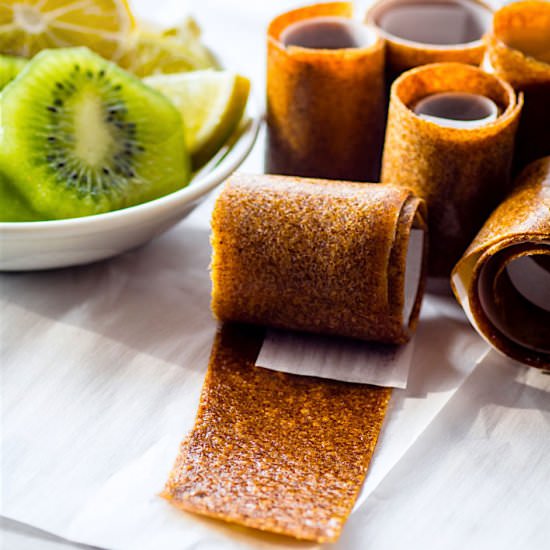 Citrus Kiwi Homemade Fruit Roll ups