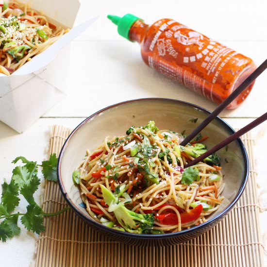 asian vegetable noodle salad