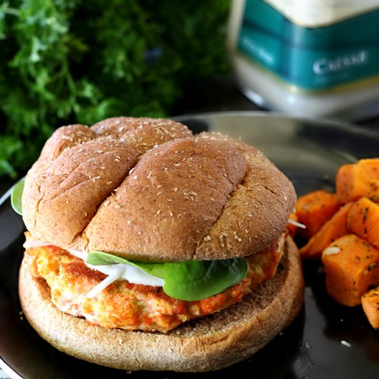 Caesar Salmon Burgers