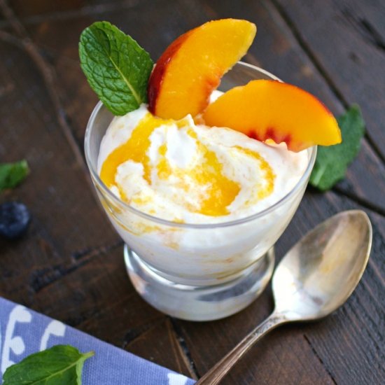 Peach Fool with Bourbon