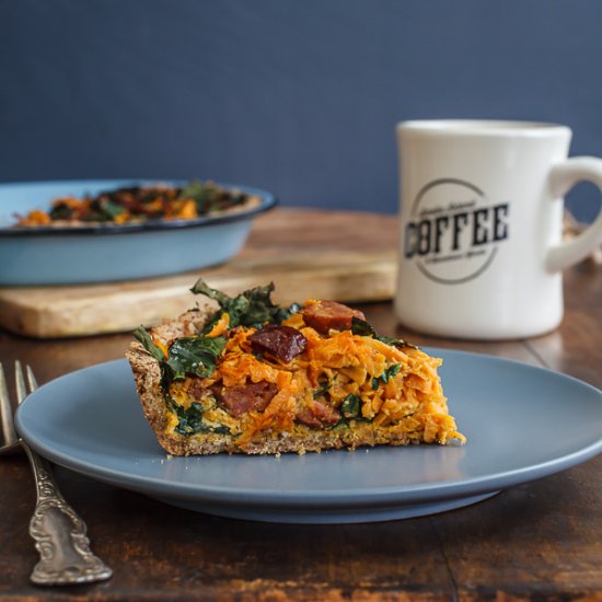 Sweet Potato-Kale Tart