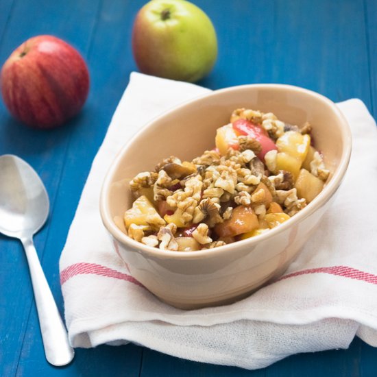 Walnut Crumb Apple Treat for One