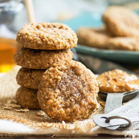 Almond Butter Oatmeal Cookies