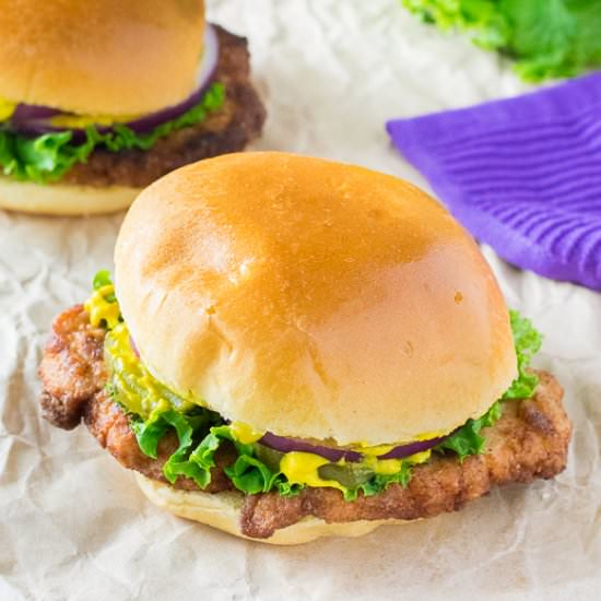 Breaded Pork Tenderloin Sandwich