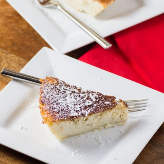 Impossible Coconut Rum Pie