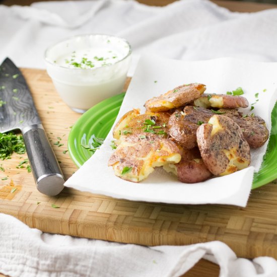 Crispy Smashed Red Potatoes