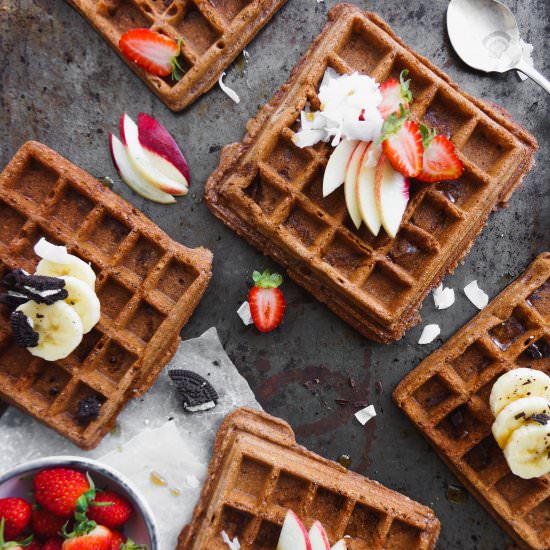 Vegan Spelt Cocoa Waffles