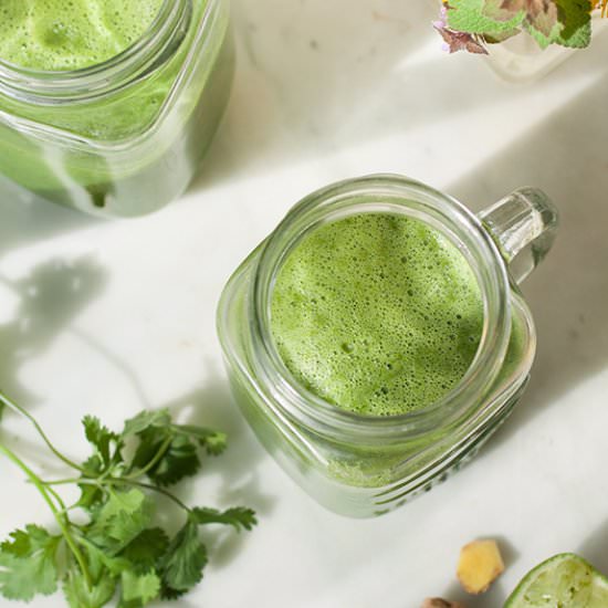 Lime + Cilantro Spinach Smoothie