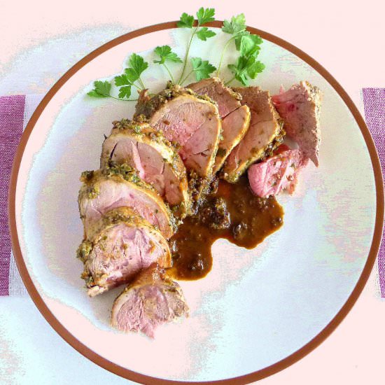 Roast Lamb with Spring Herbs