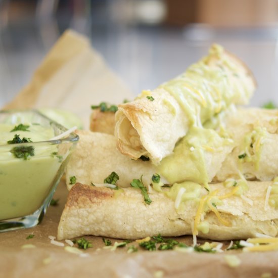 Baked Chicken Taquitos