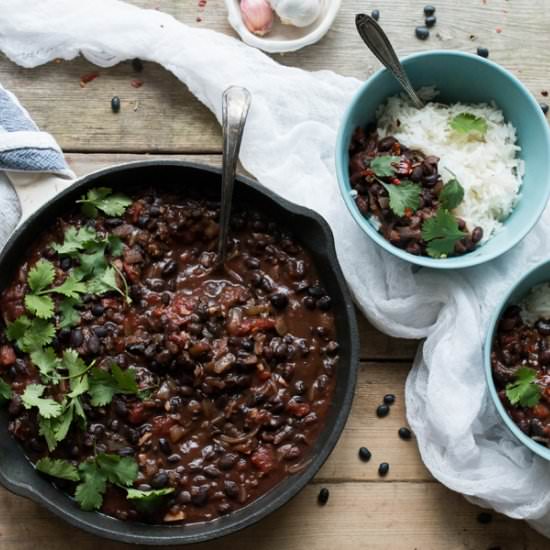 Vegan Colombian Black Bean Stew