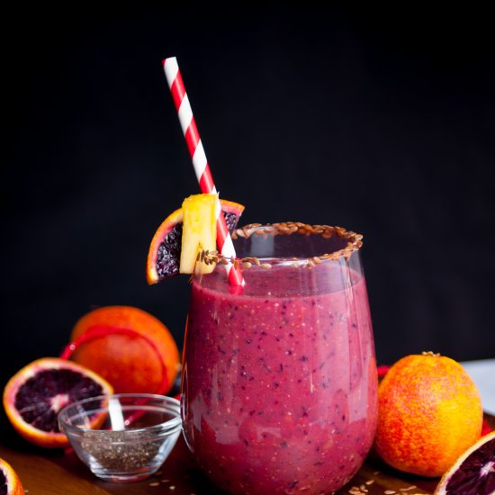 Blood Orange and Blueberry Smoothie