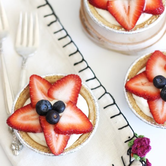 Strawberry No-Bake Cheesecakes