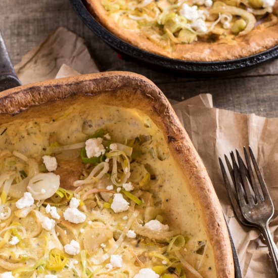 Fennel and Leek Dutch Baby Pancakes