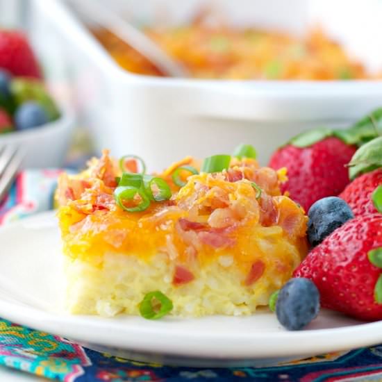 Bacon & Cheese Hash Brown Casserole