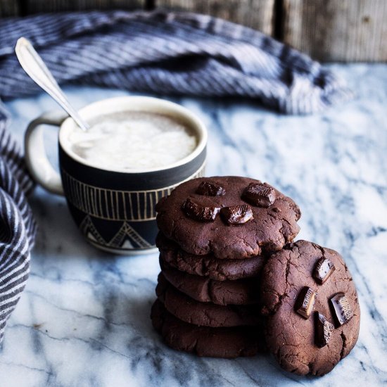 Double Chocolate Vegan Cookies