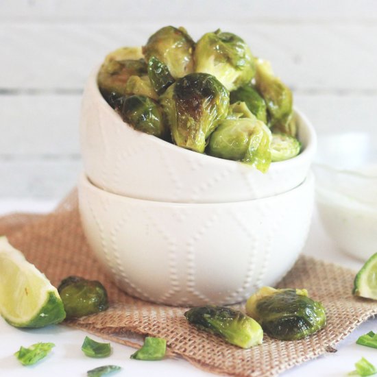 Roasted Maple Lime Brussel Sprouts