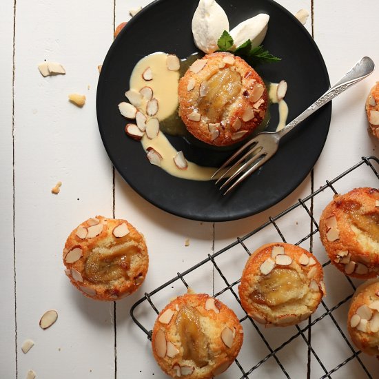 Caramelised Rum Banana Friands