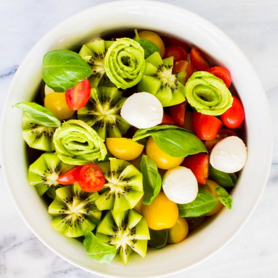 Farro Kiwi Caprese Salad