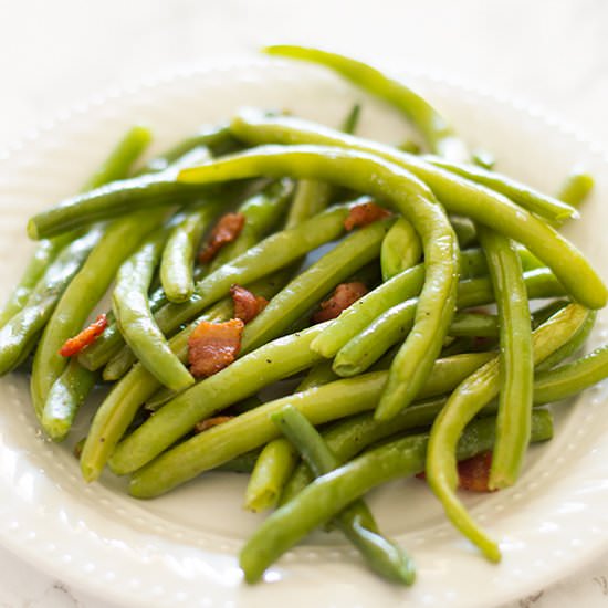 Quick Green Beans With Bacon