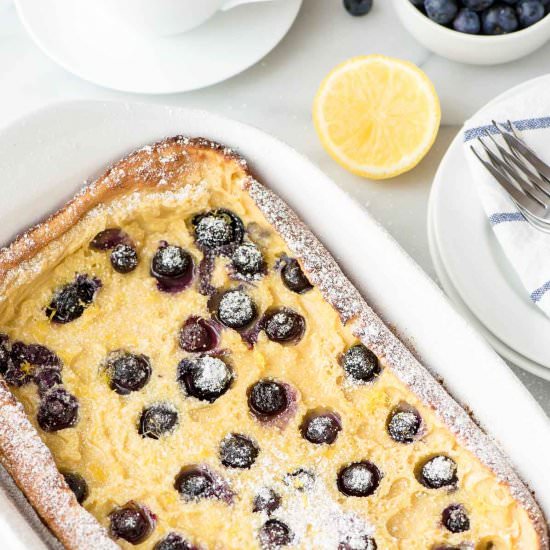 Blueberry Lemon Oven Pancake