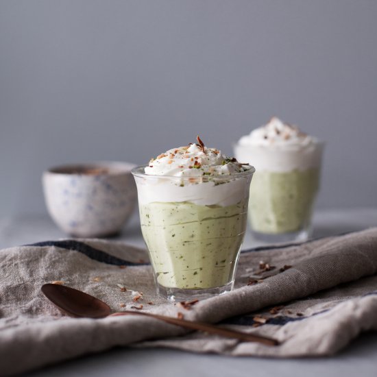 WHITE CHOCOLATE MATCHA MOUSSE