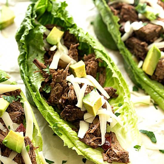 Barbacoa Taco Lettuce Wraps