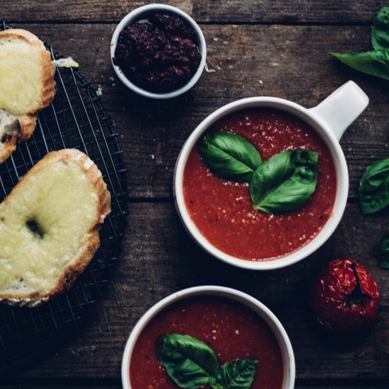 Gazpacho with Roasted Tomatoes