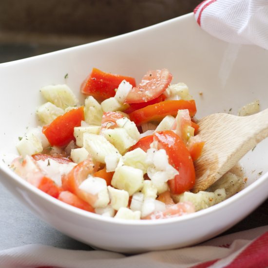 Tomato Onion Cucumber Salad