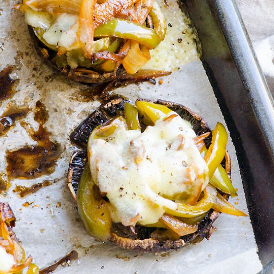 “Cheesesteak” Stuffed Portobellos