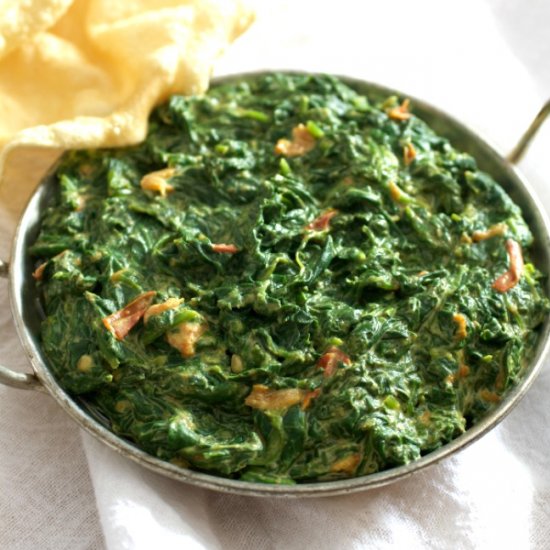 Easy Indian Creamed Spinach