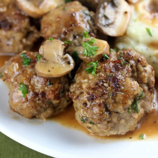 Meatballs with Mushroom Gravy