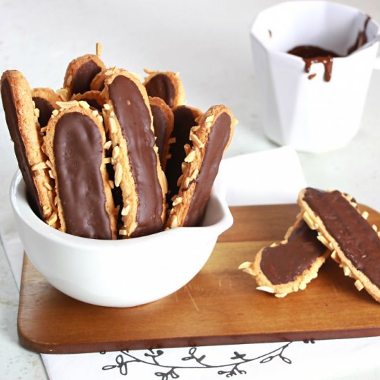 Almonds and Chocolate Biscuits