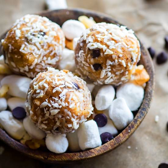 No Bake Coconut Rocky Road PB Bites