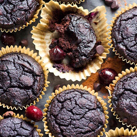 Cherry & Chocolate Coconut Muffins