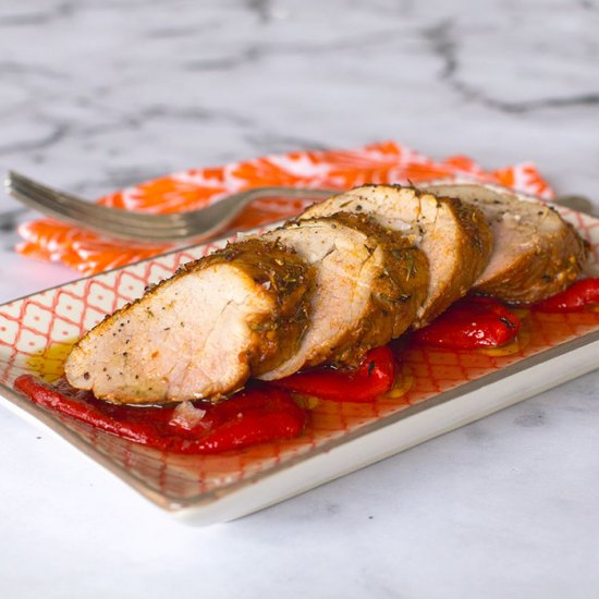 Pork fillet with piquillo peppers