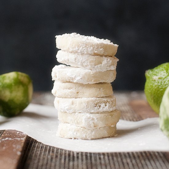 Lime Shortbread Cookies