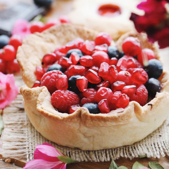 Berry Truffle Whipped Cream Tart