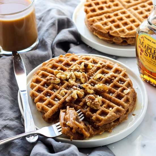 Vegan Carrot Cake Waffles