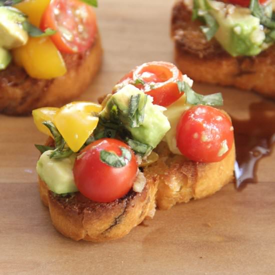 Tomato Avocado Bruschetta