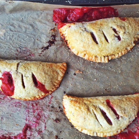 Red Berry and Rhubarb Hand Pies